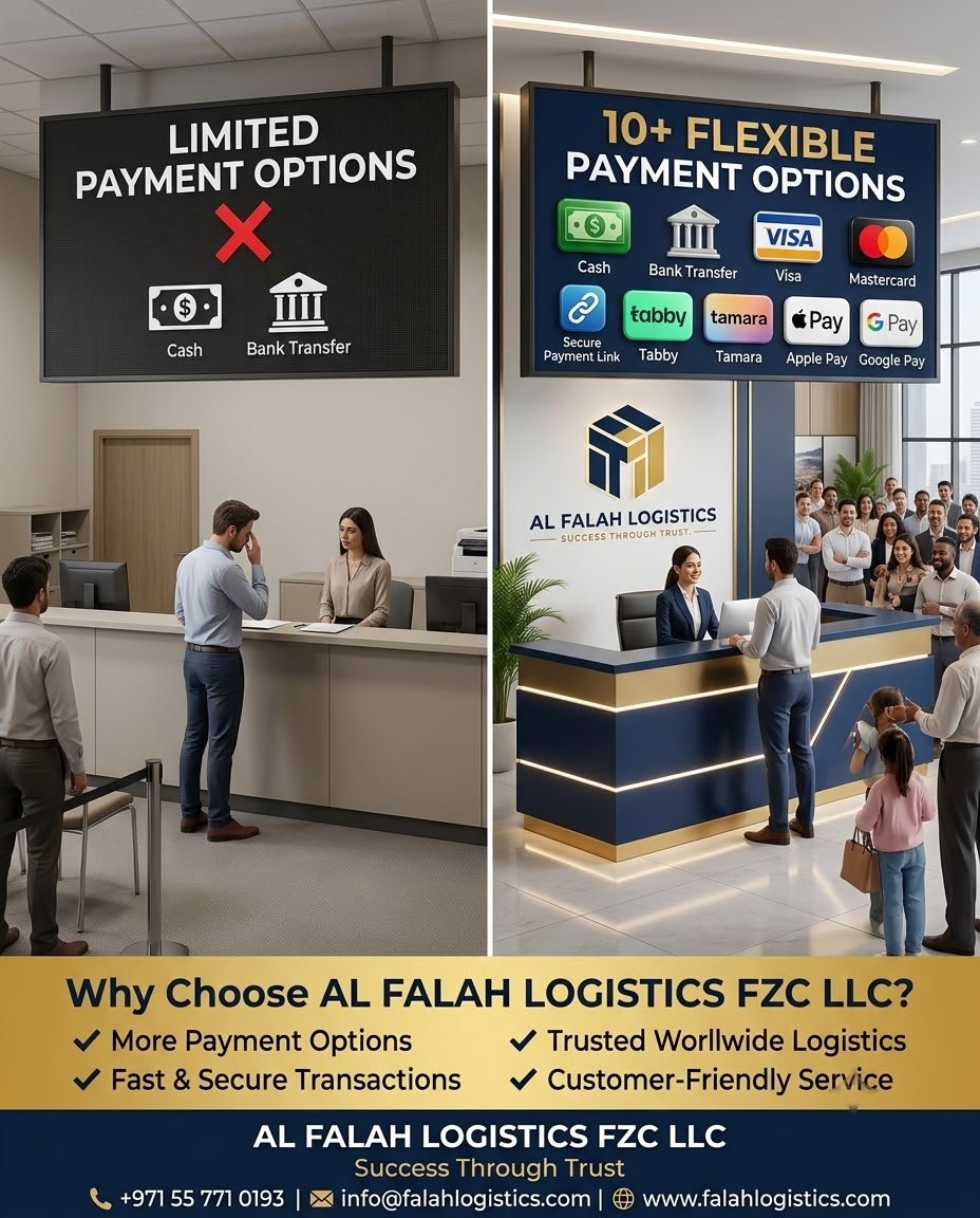 Al Falah Logistics Payment Options and Methods
